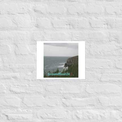 Seaside Serenity Photo paper poster with Groundfloor24 with House Logo