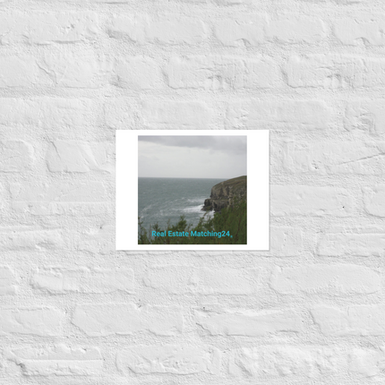 Seaside Serenity Photo paper poster with realestatematching24 without key Logo