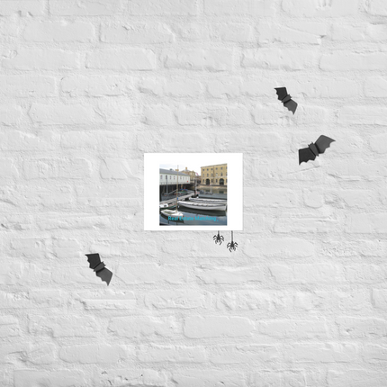 Boat on Water Photo paper poster with realestatematching without key Logo