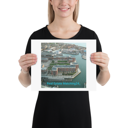Nice City Photo paper poster with realestatematching24 without key Logo
