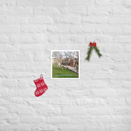 Beautiful Park Photo paper poster with realestatepartner24 with house Logo