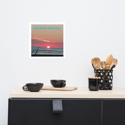 Beutiful Photo paper poster with Real Estate Matching Logo