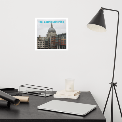 St. Paul's Cathedral Photo paper poster with Real Estate Matching Logo