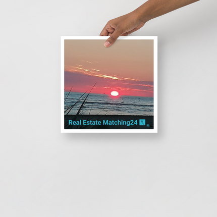 Beutiful Photo paper poster with Real Estate Matching24 Logo