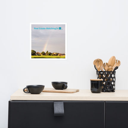 The Rainbow Sinari Photo paper poster with Real Estate Matching24 Logo