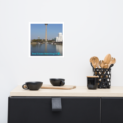Lovely Sinari Photo paper poster with Real Estate Matching24 Logo