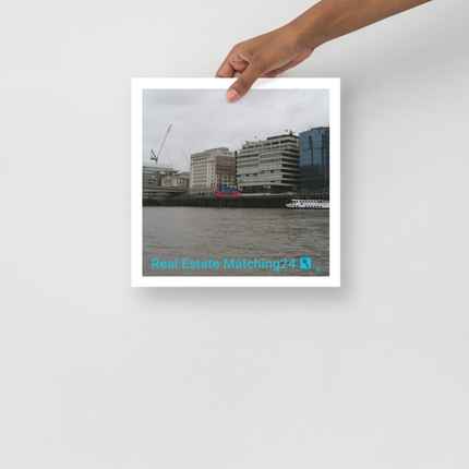 Beautiful Place Photo paper poster with Real Estate Matching24 Logo