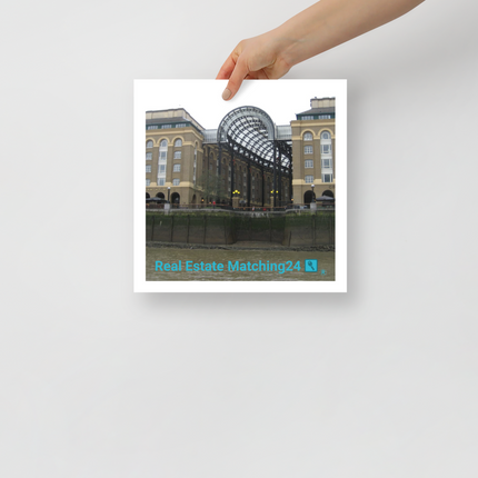 Hay's Galleria Photo paper poster with Real Estate Matching24 Logo