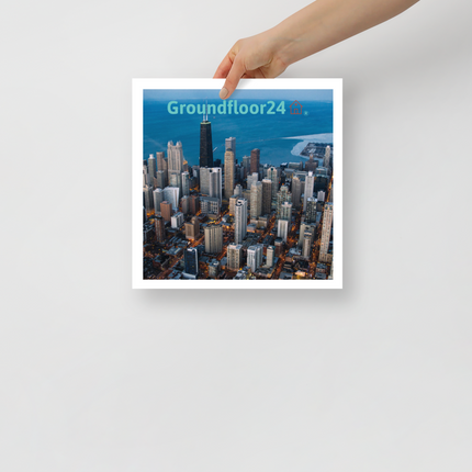 Beutiful Sinari Photo paper poster with Groundfloor24 Logo