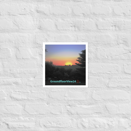 Beautiful Sunset Sinari Photo paper poster with groundfloorview24 with House Logo