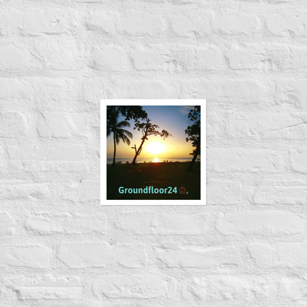 Beautiful Sea View Photo paper poster with Groundfloor24 without House Logo