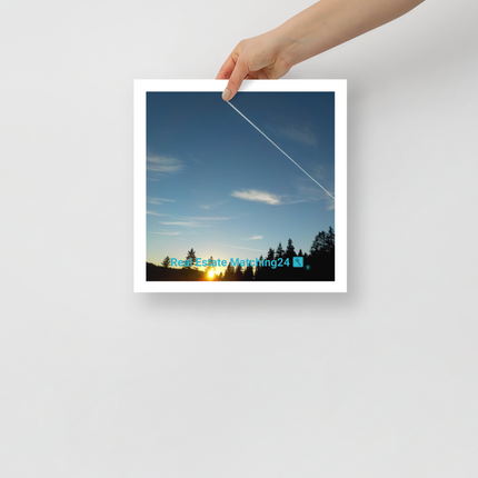 Attractive Sinari Photo paper poster with realestatematching24 with key Logo