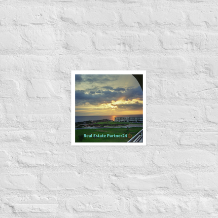 Natural View Photo paper poster with realestatepartner24 with house Logo