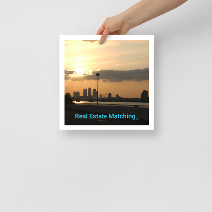 Majestic Sunset Photo paper poster with realestatematching without key Logo