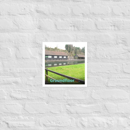 Lakeside Serenity Photo paper poster with Groundfloor with House Logo