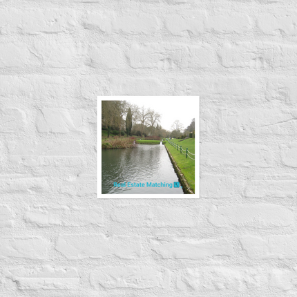 Lakeside Beauty Photo paper poster with realestatematching with key Logo