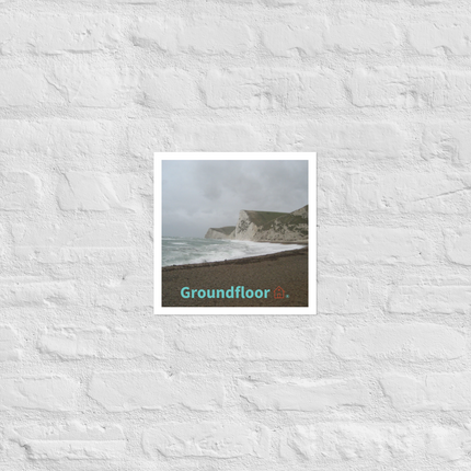 Waves and Sand Photo paper poster with Groundfloor with House Logo