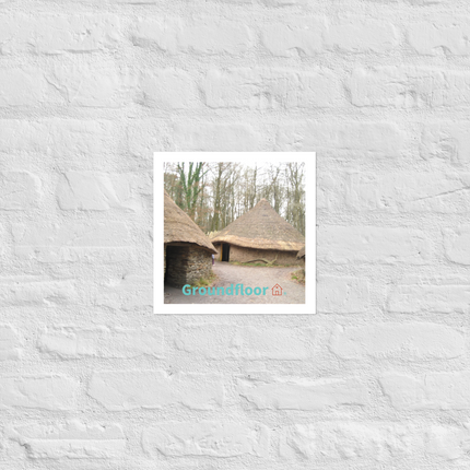 Village Charm Photo paper poster with Groundfloor with House Logo