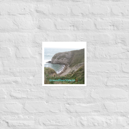 Sea & Hills Photo paper poster with groundfloorview24 with House Logo