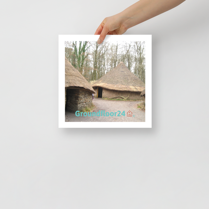 Village Charm Photo paper poster with Groundfloor24 with House Logo