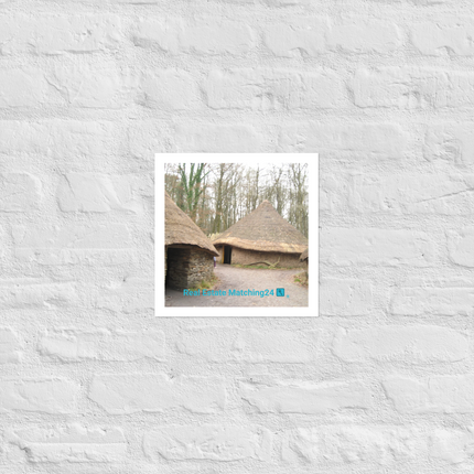 Village Charm Photo paper poster with realestatematching24 with key Logo