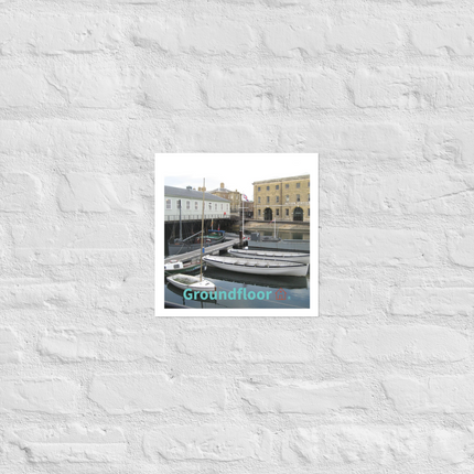 Boat on Water Photo paper poster with Groundfloor with House Logo