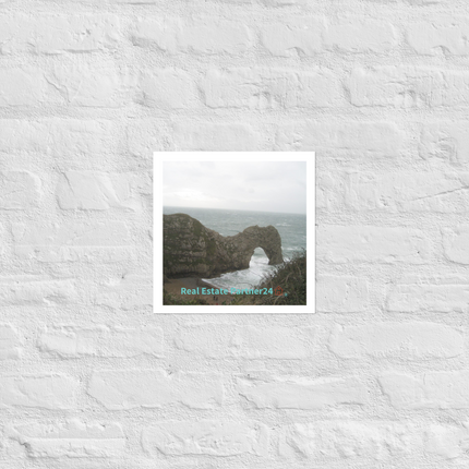 Coastal Escape Photo paper poster with realestatepartner24 with house Logo