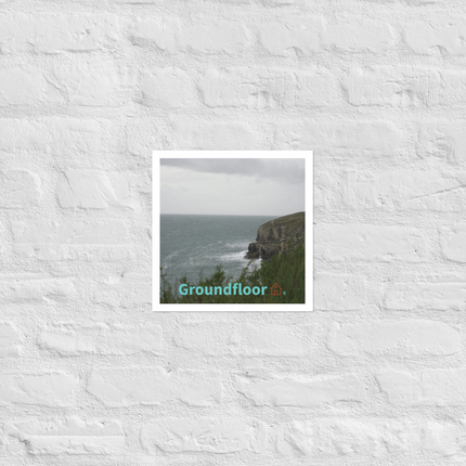 Seaside Serenity Photo paper poster with Groundfloor with House Logo