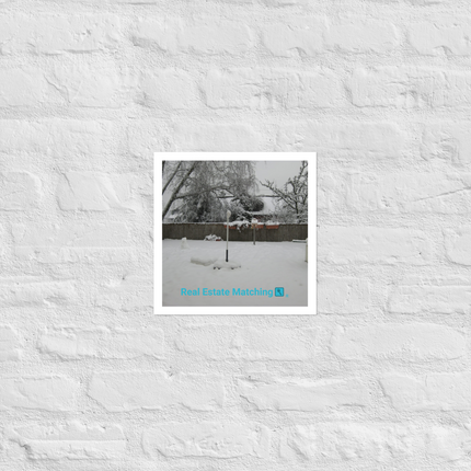 Winter Wonderland Photo paper poster with realestatematching with key Logo