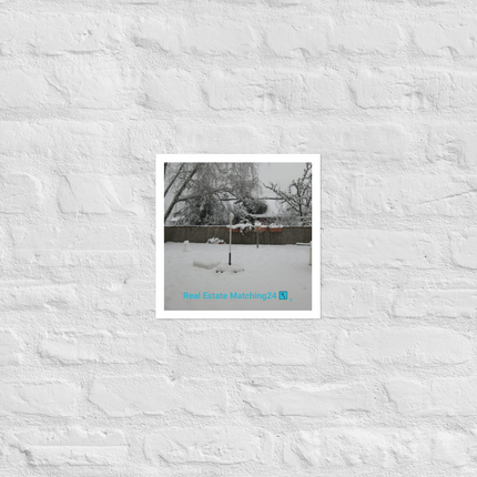 Winter Wonderland Photo paper poster with realestatematching24 with key Logo
