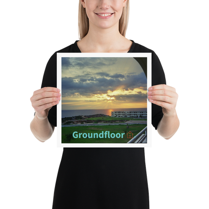 Natural View Photo paper poster with Groundfloor with House Logo
