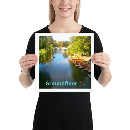 Beautiful Nature Photo paper poster with Groundfloor with House Logo