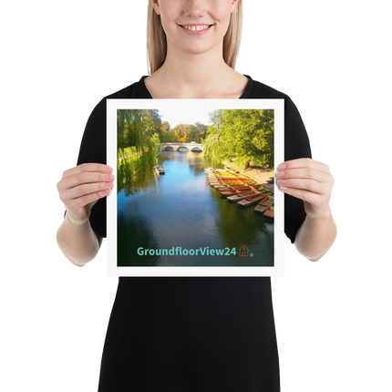Beautiful Nature Photo paper poster with groundfloorview24 with House Logo