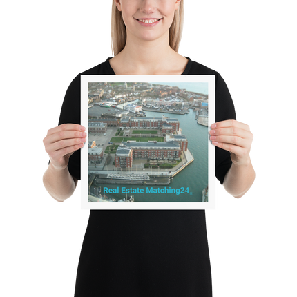 Nice City Photo paper poster with realestatematching24 without key Logo