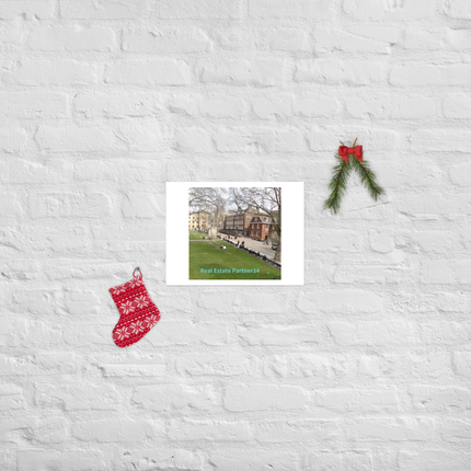 Beautiful Park Photo paper poster with realestatepartner24 with house Logo