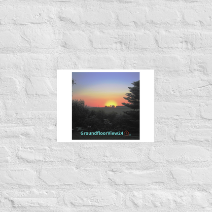 Beautiful Sunset Sinari Photo paper poster with groundfloorview24 with House Logo