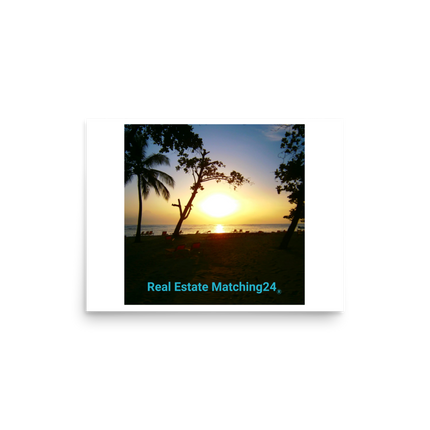 Beautiful Sea View Photo paper poster with realestatematching24 without key Logo