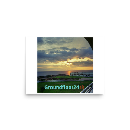 Natural View Photo paper poster with Groundfloor24 with House Logo