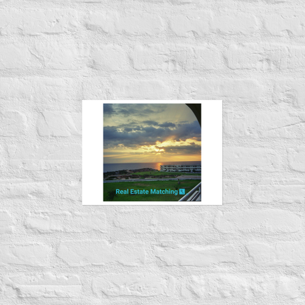 Natural View Photo paper poster with realestatematching with key Logo