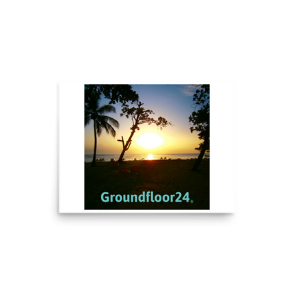 Beautiful Sea View Photo paper poster with Groundfloor24 without House Logo