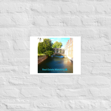 Beautiful Canel Photo paper poster with realestatematching with key Logo