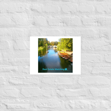 Beautiful Nature Photo paper poster with realestatematching with key Logo