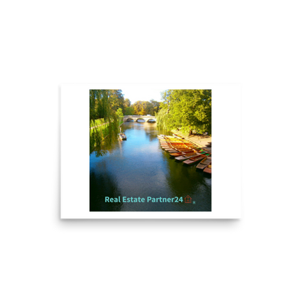 Beautiful Nature Photo paper poster with realestatepartner24 with house Logo