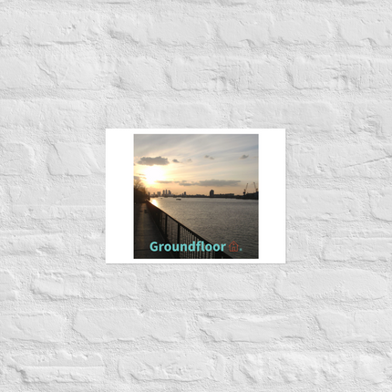 Awesome River View Photo paper poster with Groundfloor with House Logo