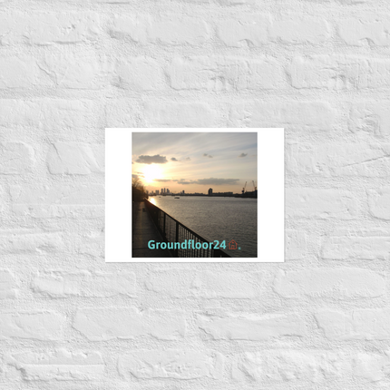 Awesome River View Photo paper poster with Groundfloor24 with House Logo