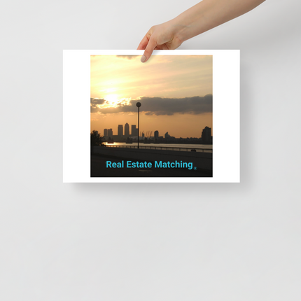 Majestic Sunset Photo paper poster with realestatematching without key Logo