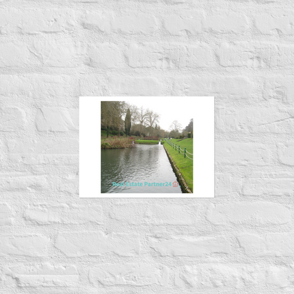 Lakeside Beauty Photo paper poster with realestatepartner24 with house Logo