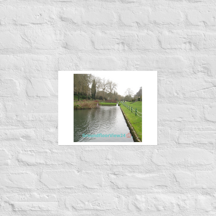 Lakeside Beauty Photo paper poster with groundfloorview24 with House Logo
