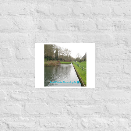 Lakeside Beauty Photo paper poster with realestatematching24 with key Logo