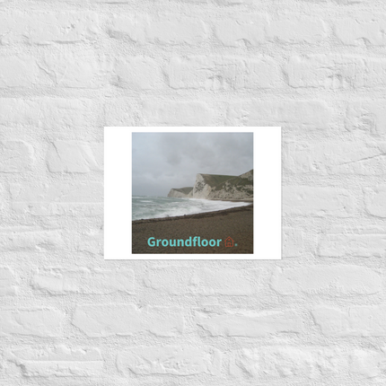 Waves and Sand Photo paper poster with Groundfloor with House Logo